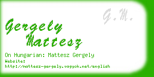 gergely mattesz business card